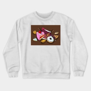 Bakery Glutton Facemask (dark skin) Crewneck Sweatshirt